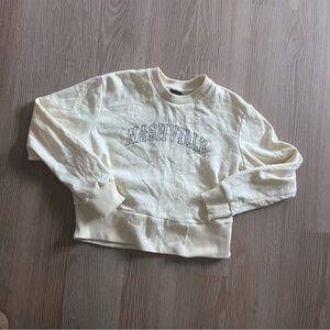 Nashville printed yellow crewneck sweatshirt